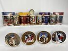 Lot of 8! Budweiser Lidded Steins Collector Plates, Archive Series. 1992-1995 LE