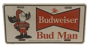 Bud Man Budweiser License Plate Beer Unused