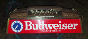 Vintage Budweiser Worlds Champion Clydesdale Team Pool Table Bar Light 40