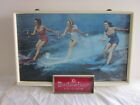 Budweiser Beer Lighted Sign 3 Water Skiing Girls red white & blue bathing suits