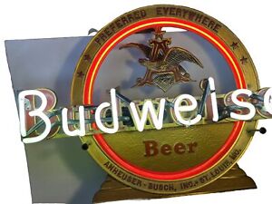 VINTAGE VERY RARE 1940'S BUDWEISER BACK BAR DISPLAY NEON  