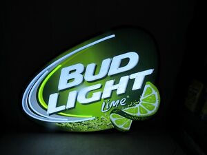 2015 Anheuser Busch Bud Light Lime Beer Lighted Sign Display