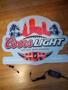 Coors Light Neon/Led Super Bowl XLIV Very Nice