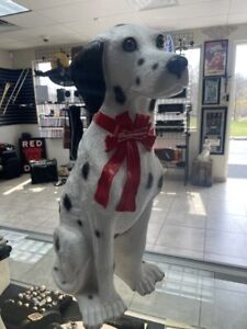 AMAZING Budweiser Sign Dog Advertising Dalmation Red Bow 26