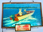 Vintage Budweiser Beer Lighted Sign Chris Craft 