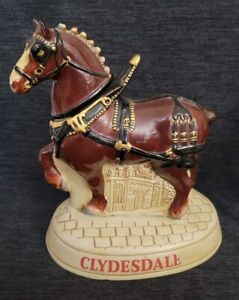 Ceramarte Anheuser Busch BUDWEISER Clydesdale Horse Decanter