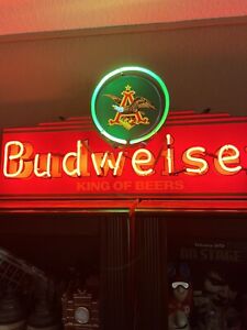 VINTAGE BUDWEISER KING OF BEERS NEON SIGN 1995 era