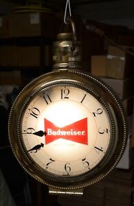 1961 Budweiser Rotating Clock Sign