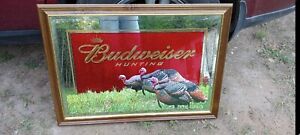 Budweiser Beer Mirror Turkey Mirror Wildlife Collection