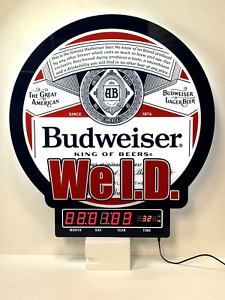 NEW GENUINE BUDWEISER WE I.D. COUNTDOWN DATE LED SIGN for C-STORE, BAR, MAN CAVE