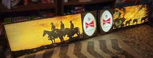 2x's Vintage 1960s Paired Budweiser Beer Bubble Bowtie Lighted Beer Signs RARE!!