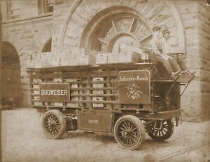 1903 Budweiser Beer Truck Original Photograph, Anheuser-Busch Brewery, St. Louis