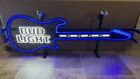 Bud Light Beer Guitar LED Light Up Sign Country Music Cowboy Boot Bar Game Room