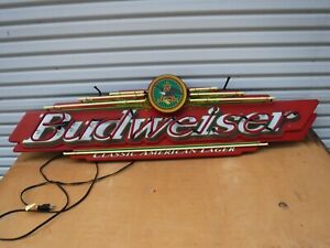 Vintage 1997 Budweiser neon sign 'Classic American Lager' 58