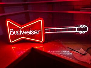 RARE VINTAGE 1988 BUDWEISER GUITAR NEON SIGN ANHEUSER-BUSCH