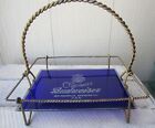 Antique C.F. Schmidt's Indianapolis Brewing Co. Budweiser Glass Bar Caddy Tray