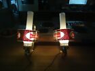 1 Pair vintage 1972 budweiser beer wall sconces light fixtures bar lamps Nice !