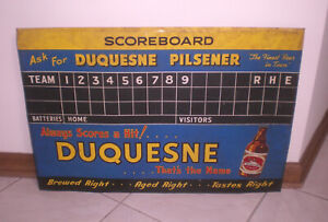 DUQUESNE PILSENER BEER SCOREBOARD - VINTAGE - ORIGINAL