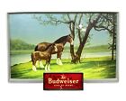 Vintage 1960's BUDWEISER Light Up CLYDESDALE HORSE Old MCM Bar ADVERTISING SIGN