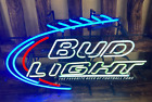 Bud Light Neon Beer Sign 18''x 30'' THE FAVORITE BEER OF FOOTBALL FANS Vintage