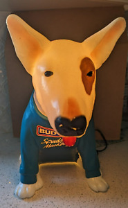 1980's SPUDS Mackenzie Bud Light Beer Blow mold bar lamp light up glow dog WORKS