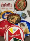 Vintage Beer Tray Lot Of 8 Fidelio, Hamm's, Labatt, Fox Head, Pabst, Budweiser