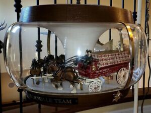 VINTAGE 1960 S BUDWEISER CAROUSEL REVOLVING CLYDESDALE REFURBISHED HANGING LIGHT