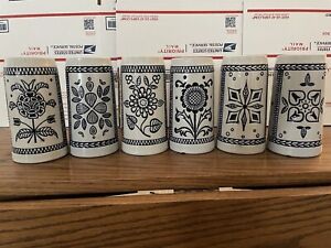 Set of 6 CS11 Budweiser Ceramarte Blue Delft Steins