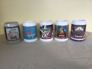 Lot of 5 Budweiser Mardi Gras Series Steins