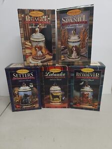 Budweiser Hunters Companion Series Complete 5 Stein Set with COAs and Boxes