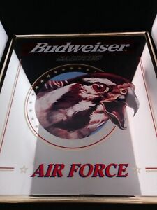 Vintage 1993 Budweiser Salutes the U.S. Air Force  Bar Mirror