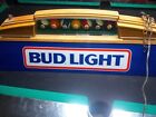 Vintage 1983 Budweiser Bud Light Beer Pool Billiards Table Light Cue Budwieser