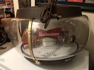 Vintage Budweiser Lighted World Champion Clydesdale Team Parade Carousel Globe