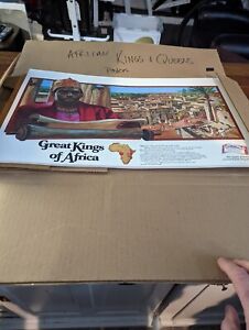 Budweiser GREAT KINGS AND QUEENS OF AFRICA Vtg Posters 20 x 12 1/2 - #1-29 w box