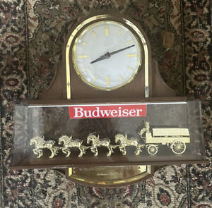 Vintage Original Budweiser Clock Wall light  World's Champion Clydesdale Team