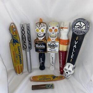 Mostly New Lot Of 8 Tap Handles Modelo Budweiser Hooters Coors Landshark 805