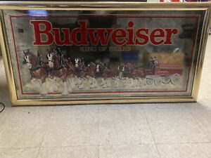 Budweiser Clydesdale King Of Beers Mirror 51 25”x26 25”