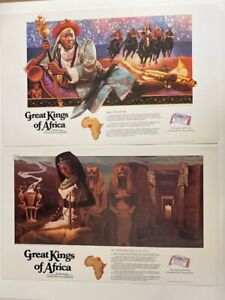 Budweiser GREAT KINGS AND QUEENS OF AFRICA x22 Vintage 1984 Original Posters