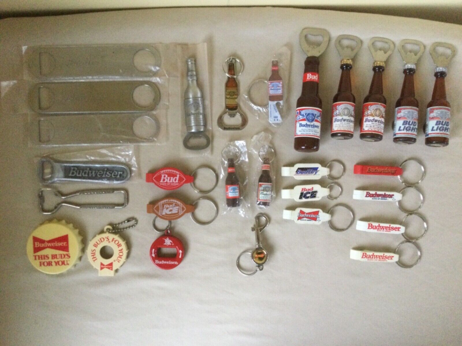 Miscellaneous Lot Of  28 Budweiser Bottle Openers