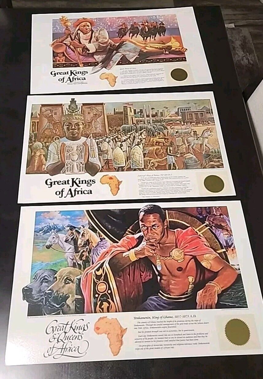 Budweiser Great Kings and Queens of Africa 1984 Original Posters Lot Of 16