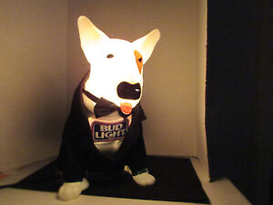 Anheuser Busch Bud Light Spuds Mackenzie Blow Mold Bar Lamp With Tuxedo Tested