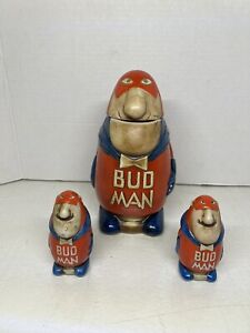 CS1 Budweiser BudMan Stein Salt & Pepper Shakers - Ceramarte