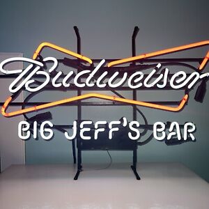 Big Jeff’s Bar Budweiser Bow Tie Neon Light