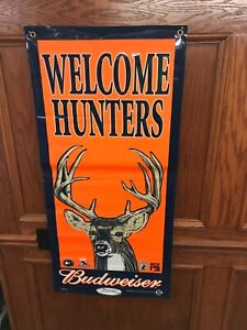 2000 Anheuser-Busch Budweiser Welcome Hunters Vinyl Banner Sign 23