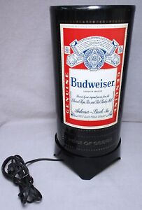 Rare Vintage Budweiser Revolving Heat Lamp Flashing Lighted Sign King of Beers