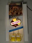 NOS 60s Vtg Falstaff Lighted Beer Sign Toasting Mugs Motion Cowboy Cattle Drive