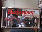 Large 1992 Budweiser King of Beers Horse Racing Bar Mirror 51.25