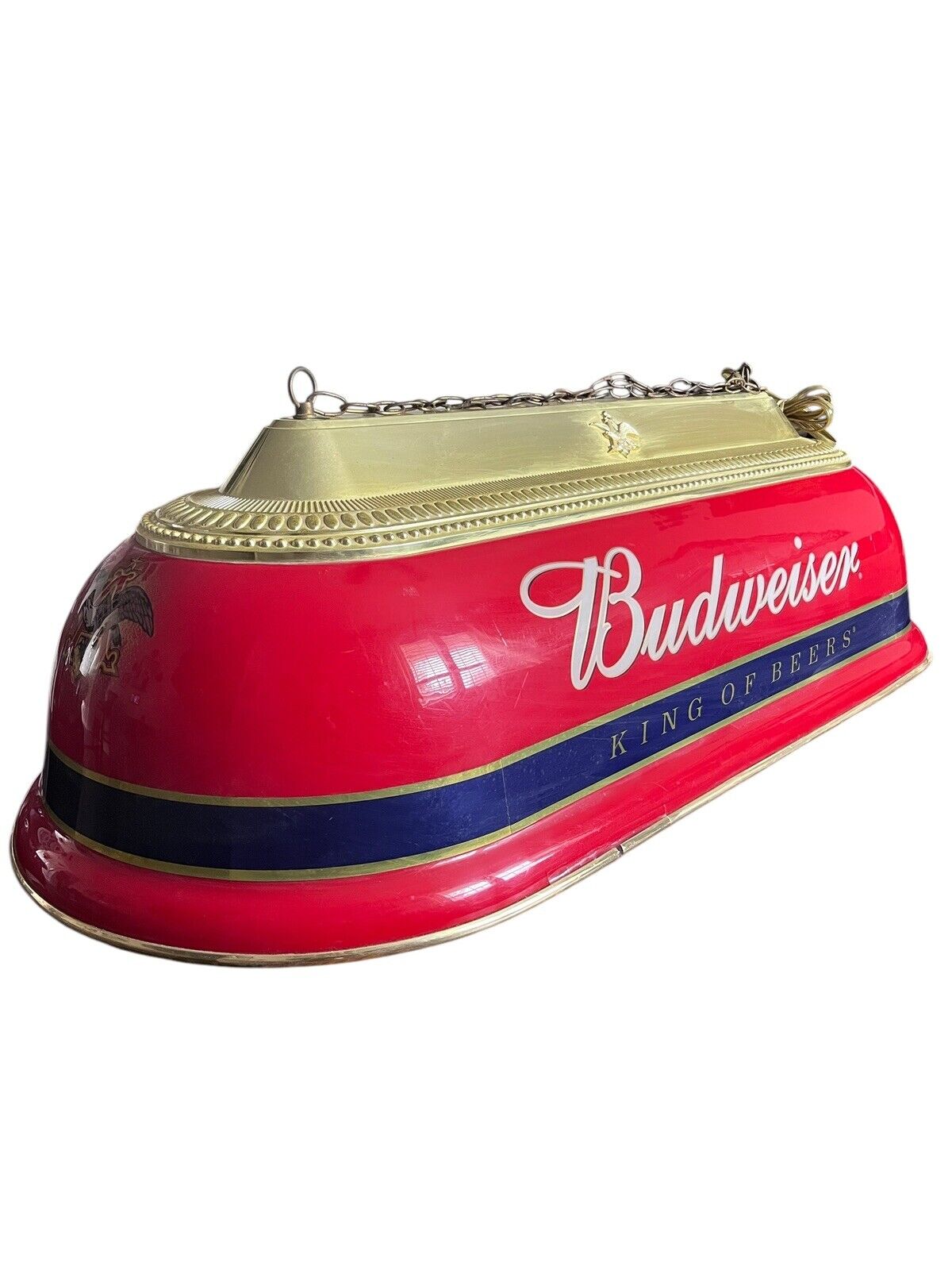 VINTAGE 2000 , BUDWEISER BEER POOL TABLE LIGHT BAR PUB SIGN ANHEUSER BUSCH