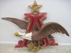 VINTAGE LARGE ANHEUSER BUSCH EAGLE FACTORY SIGN INDOOR OR OUTDOOR NICE PATINA