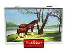 Vintage 1960's BUDWEISER Light Up CLYDESDALE HORSE Old BAR Beer ADVERTISING SIGN